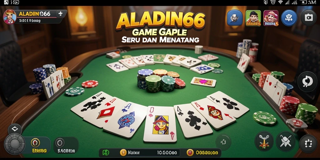 Tampilan gameplay Gaple yang seru dan interaktif di ALADIN66.