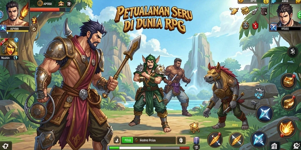 Screenshot utama API88 menampilkan karakter beraksi dalam pertempuran RPG yang menegangkan.