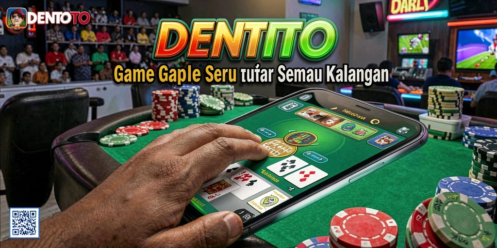 Screenshot DENTOTO menampilkan gameplay Gaple yang menarik dan interaktif.