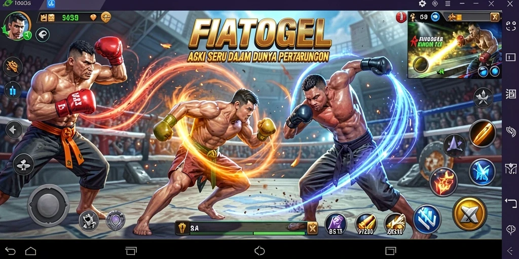 Gameplay seru dan intens di FIATOGEL dengan aksi bertarung cepat.