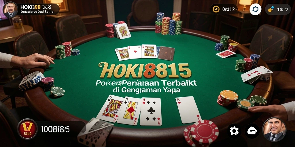 Screenshot HOKI8815 menampilkan aksi seru bermain Poker.