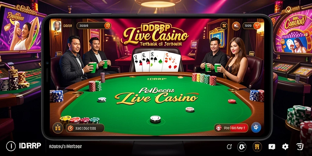 Tampilan gameplay Live Casino IDRRP dengan dealer profesional.