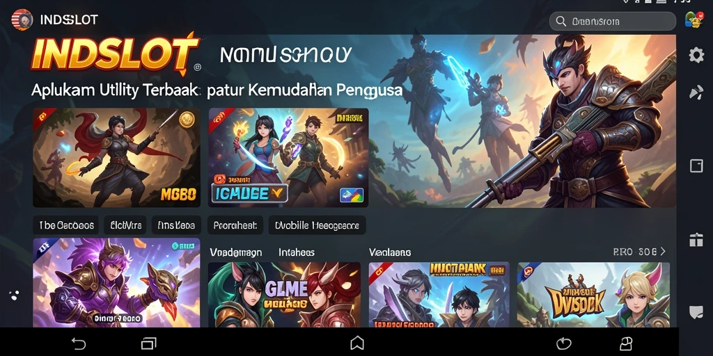 Tampilan antarmuka INDSLOT yang intuitif dan mudah digunakan.