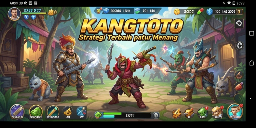 Tangkapan layar KANGTOTO menampilkan aksi strategi seru dalam pertempuran.