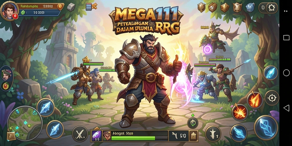 Screenshot permainan MEGA111 yang menampilkan aksi seru RPG.
