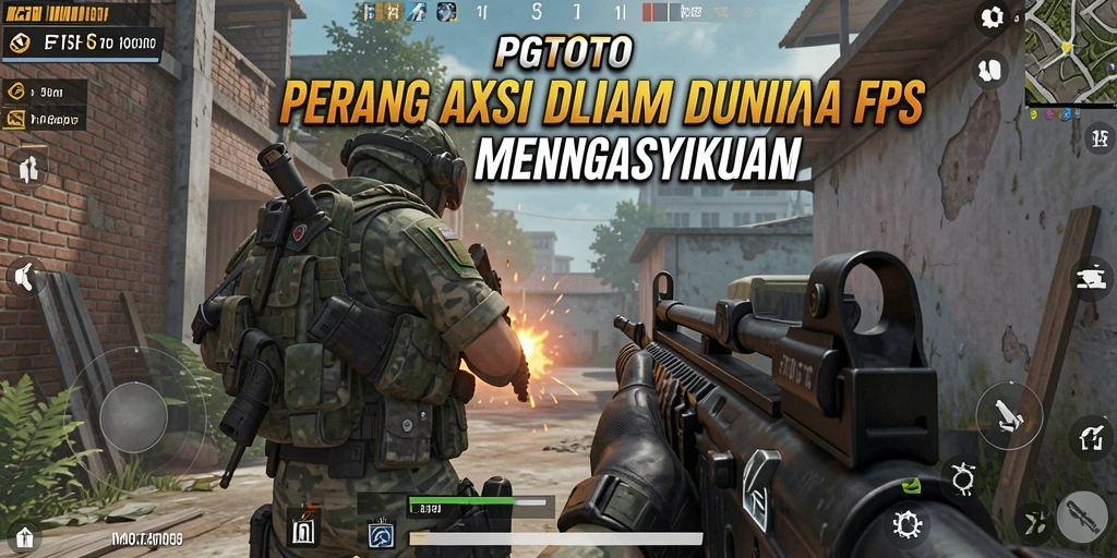 Screenshot PGTOTO menampilkan gameplay FPS yang intens dan dinamis.