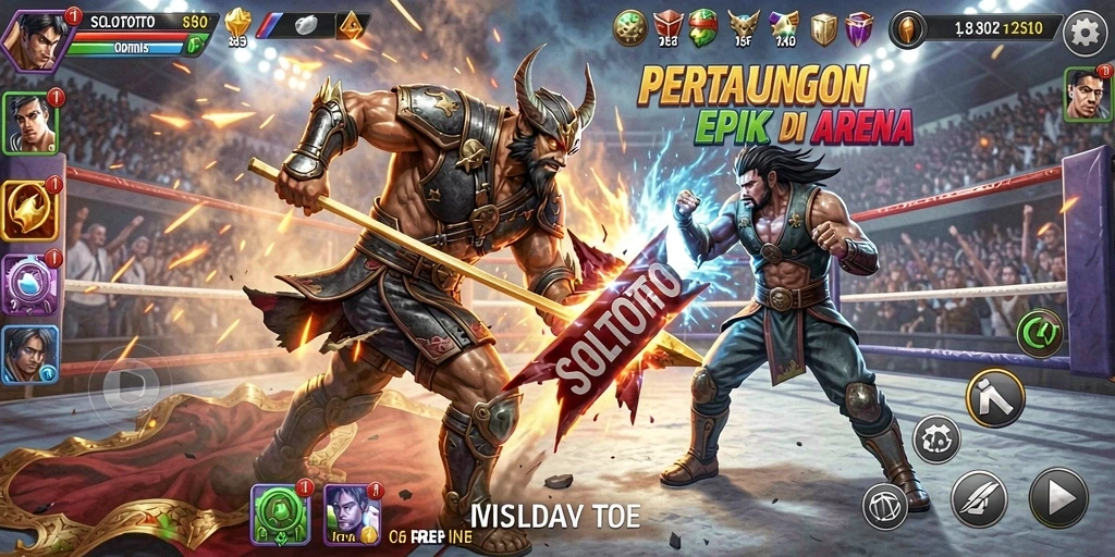Gameplay SOLOTOTO yang mendebarkan dan memikat dengan aksi pertarungan.